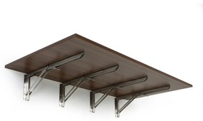 Stół składany na ścianie, 1200 x 600 mm, nośność 60 kg, orzech