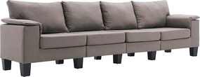 4-osobowa sofa taupe z podłokietnikami L4-T21