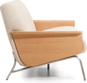 Beżowa sofa z tkaniny szenilowej 205 cm Amsen – Kave Home