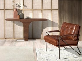 Fotel z brązowej skóry w kolorze koniakowym 5166 ANGEL CERDA