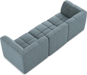 Niebieska sofa z materiału bouclé 255 cm Aloha – Makamii