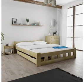 Łóżko Naomi podwyższone 160 x 200 cm, sosna Stelaż: Bez stelaża, Materac: Materac Coco Maxi 20 cm