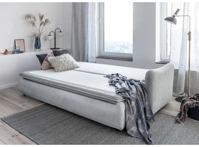 Jasnoszara aksamitna rozkładana sofa Miuform Tender Eddie