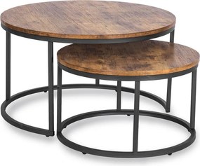 Zestaw Stolików Kawowych FIGO MAX 60 cm/80 cm Dąb Rustykalny