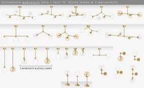 Lampa wisząca mosiężna z kloszem kulą GT-S1