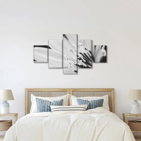 Obraz - Czarno-biały kwiat (125x70 cm)