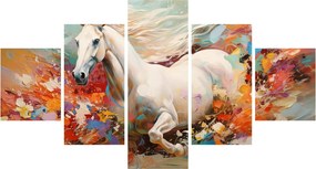 Obraz - Malowanie konia (125x70 cm)