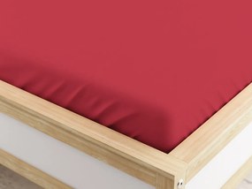 PrzytulneMieszkanie.pl Prześcieradło z mikrofibry z gumką bordowe 90 x 200 cm