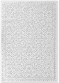 Dywan zewnętrzny dwustronny Duet Ornament szaro-kremowy 120 cm x 170 cm