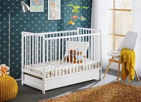 Łóżeczko dziecięce CYPI II PLUS 120x60 biały mat ASM Meble