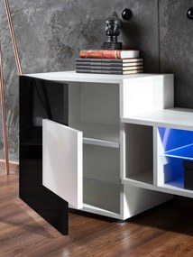 Szeroka szafka RTV Bridge V2 z frontami w połysku