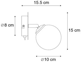 Reflektor czarny ze złotem, regulowany - Athens Wire