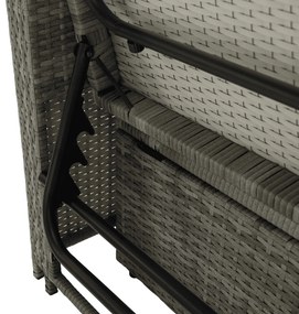 Sofa ogrodowa rattanowa MALORY, szary/naturalny