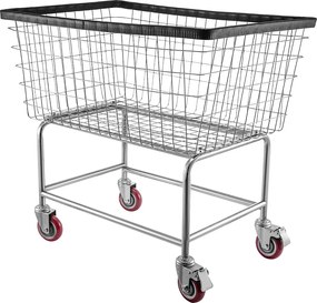 Rolling Wire Wózek na Pranie SucceBuy, 4,5 Buszela Wytrzymały Kosz na Pranie z 12.7Cm Kołami