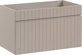 Szafka umywalkowa beżowa z lamelami 80 cm F2-H94