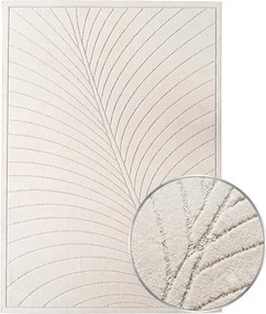 Dywan uniwersalny Nova 3D Liść kremowy 120 cm x 170 cm