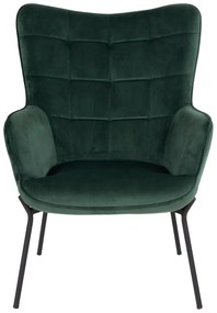 Zielony aksamitny fotel House Nordic Glasgow