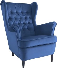 Elegancki pikowany fotel Harry Velvet Signal