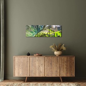Obraz - Machu Picchu (z zegarem) (90x30 cm)
