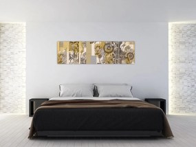 Obraz - Kolaż ze słonecznikami (170x50 cm)