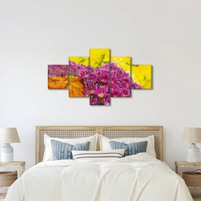 Obraz różowego kwiatu (125x70 cm)