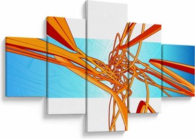 Obraz - Splecione linie, abstrakcja (125x70 cm)