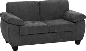 HOMCOM Sofa 2-osobowa, 156 cm sofa Chenille z grubymi poduszkami sprężynowymi, szerokimi tapicerowanymi podłokietnikami, obciążenie 300 kg, ciemnoszara | Aosom PL