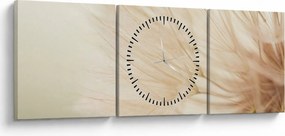 Obraz - Szczegóły kwiatu (z zegarem) (90x30 cm)