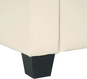 Sofa dwuosobowa Moncalieri ze sztucznej skóry,  kremowa