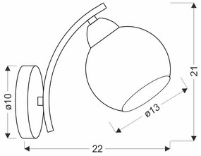 Kinkiet w biało-złotym kolorze Amos – Candellux Lighting