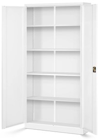 Zestaw 4x biurowa szafa metalowa na akta JAN, 900 x 1850 x 400 mm, biała