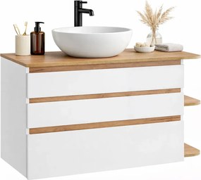 Wisząca szafka pod umywalkę nablatową z szufladami L7-E93