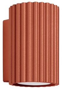 Kinkiet KARBON 10 ochra czerwona ryflowany SOLLUX  LIGHTING