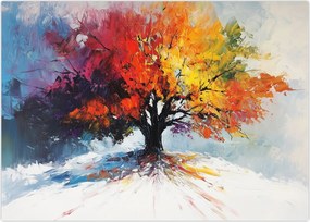 Obraz - Kolorowe drzewo (70x50 cm)