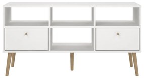 Biała szafka pod TV 117x61 cm Bodo – Tvilum