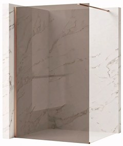 Kabina prysznicowa Walk-In Rea Flexi Brown / Brush Copper 90
