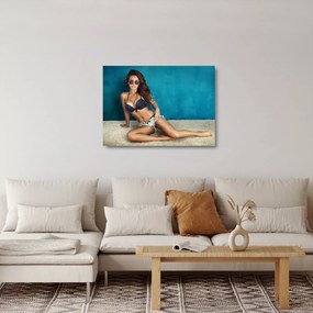 Obraz na szkle - Pozowanie kobiet (70x50 cm)