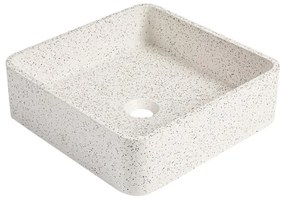 Umywalka nablatowa kwadratowa z lastryko- dł. 39 x szer. 39 cm – STOCHI
