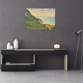 Obraz - Georges Seurat, Seascape at Port-en-Bessin, Normandy, reprodukcje (70x50 cm)