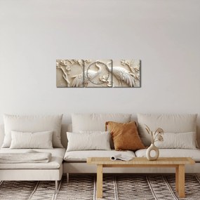 Obraz - Chiński wzór (z zegarem) (90x30 cm)