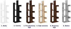 Minimalistyczny regał na książki dąb sonoma Akromi
