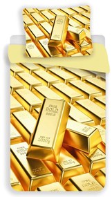 PrzytulneMieszkanie.pl PrzytulneMieszkanie.pl 3D pościel z mikrofibry GOLD, żółta Rozmiar pościeli: 70 x 90 cm | 140 x 200 cm