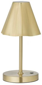 Lampa stołowa LED w kolorze mosiądzu z metalowym kloszem (wysokość 28 cm) Lianna – Bloomingville