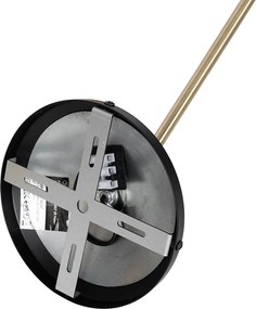Lampa sufitowa w stylu retro czarna z brązem - Milou