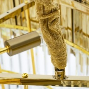 Złoty żyrandol w stylu glamour z kryształkami Imperial 60
