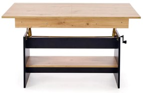 Ława rozkładana podnoszona ERIKA dąb artisan/czarny HALMAR