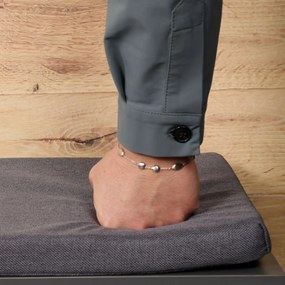 Kesper 15913 Szafka na buty z siedziskiem, szary, 51,5 x 48 x 29,5 cm