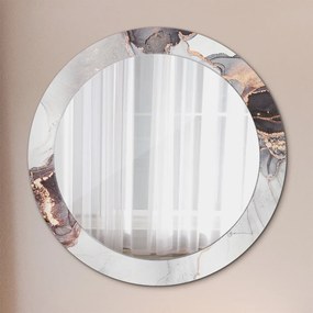 Lustro z nadrukiem dekoracyjne okrągłe Płyn abstrakcyjny