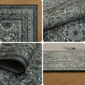 Dywan vintage INKA Oriental z Efektem Postarzenia Zielony 280 cm x 370 cm