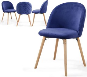 MIADOMODO Zestaw krzeseł do jadalni, kr. niebieski, 4 szt.